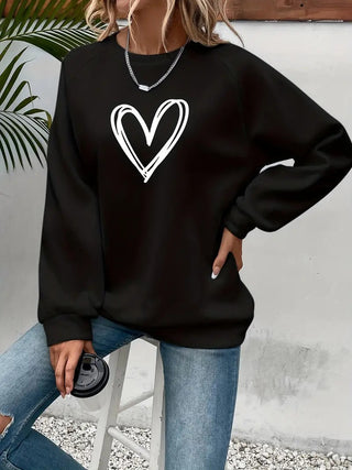 Heartzone - Lässiges Sweatshirt Mit Herzmotiv