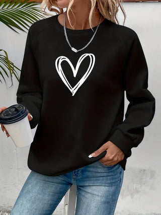 Heartzone - Lässiges Sweatshirt Mit Herzmotiv