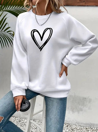 Heartzone - Lässiges Sweatshirt Mit Herzmotiv
