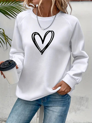 Heartzone - Lässiges Sweatshirt Mit Herzmotiv