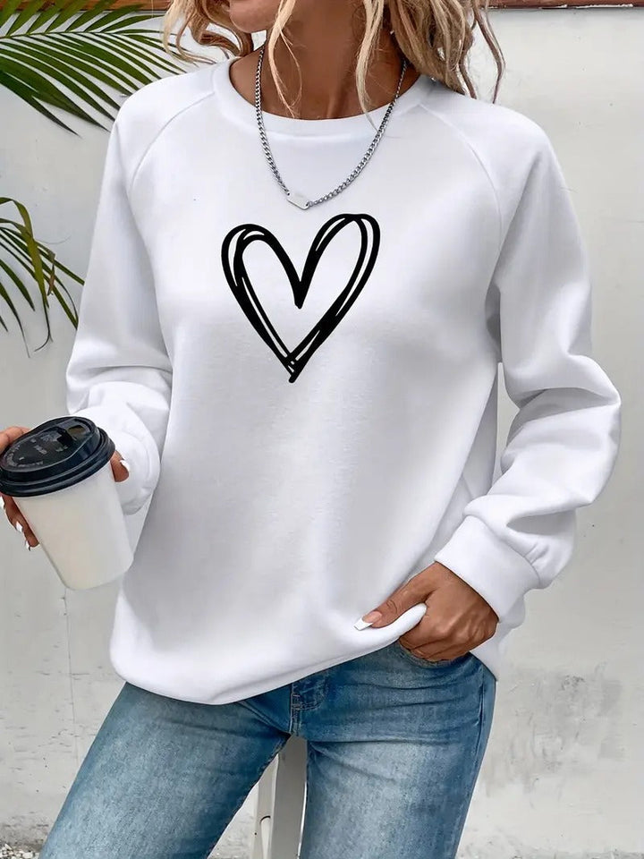 Heartzone - Lässiges Sweatshirt Mit Herzmotiv