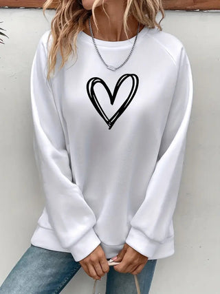 Heartzone - Lässiges Sweatshirt Mit Herzmotiv