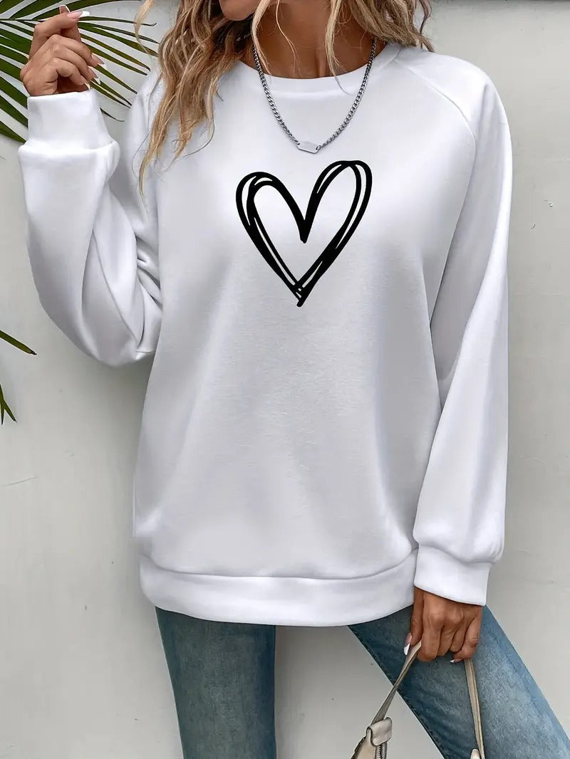 Heartzone - Lässiges Sweatshirt Mit Herzmotiv