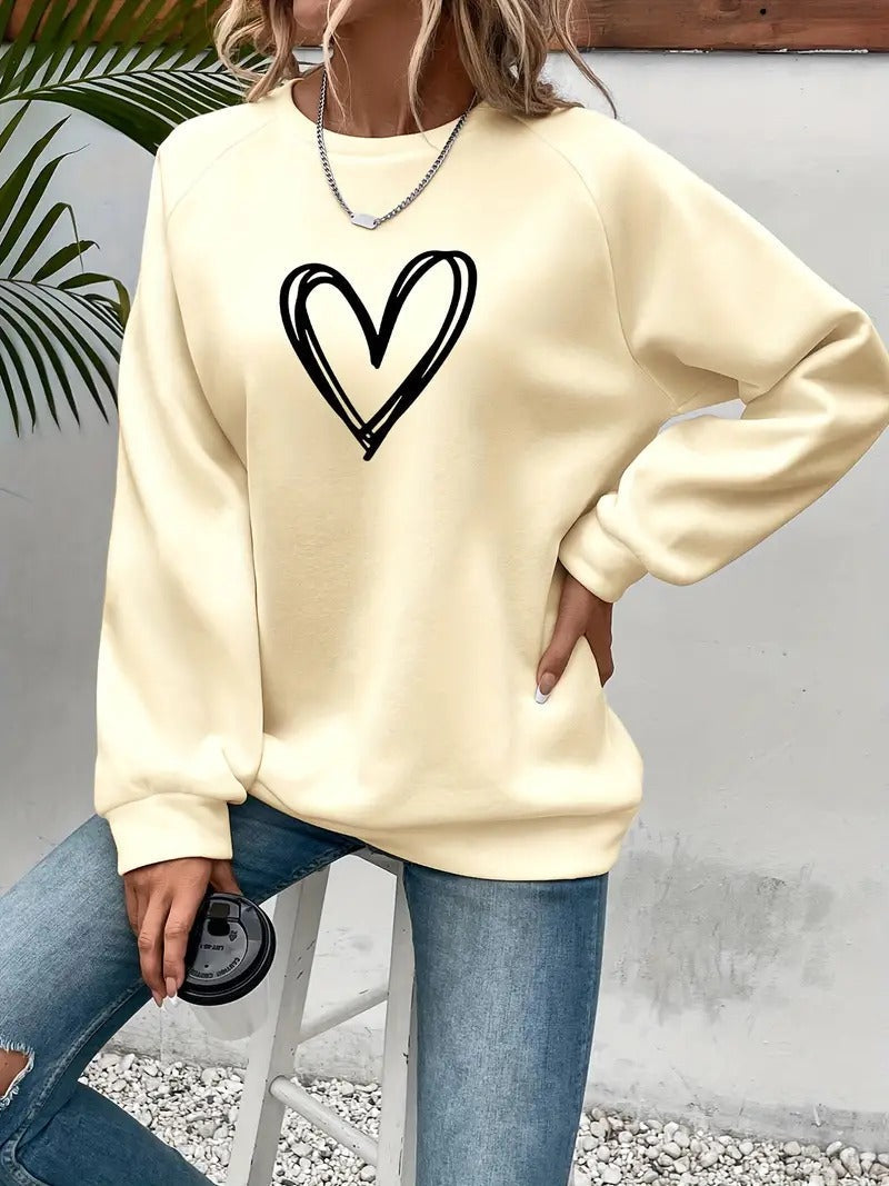 Heartzone - Lässiges Sweatshirt Mit Herzmotiv