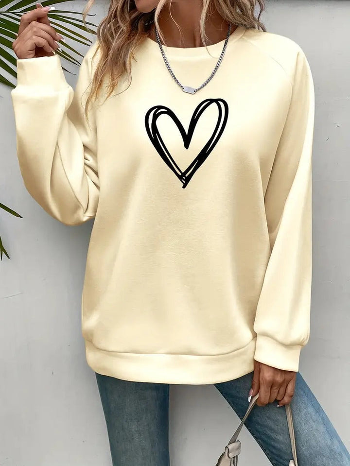Heartzone - Lässiges Sweatshirt Mit Herzmotiv