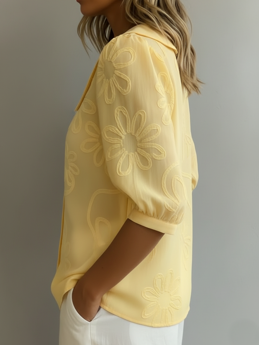 Aurélie™ — Leichte Bluse mit floralem Design für natürliche Eleganz