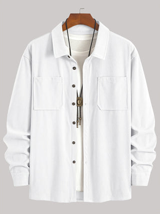 Bryce | Herren Langarm-Overshirt mit Taschen und Knöpfen