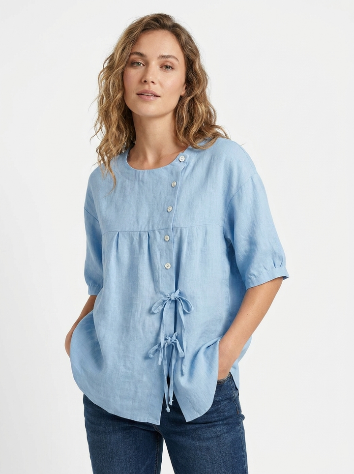 Lily | Vintage-inspirierte lockere Passform Bluse