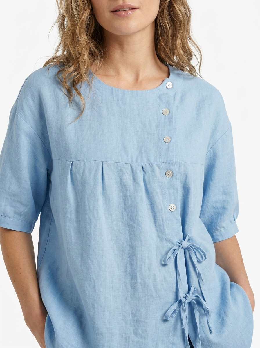 Lily | Vintage-inspirierte lockere Passform Bluse