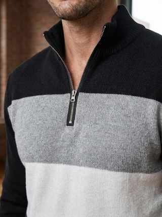 Brit & Boho™  | Der Aspen Colorblock Quarter-Zip