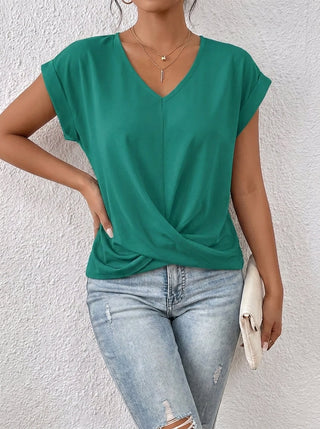 Sarah™ - Lässiges T-Shirt mit V-Ausschnitt