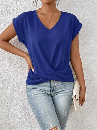 Sarah™ - Lässiges T-Shirt mit V-Ausschnitt