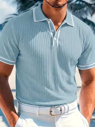 Emilio™ - Herren maßgeschneiderte gerippte Polo
