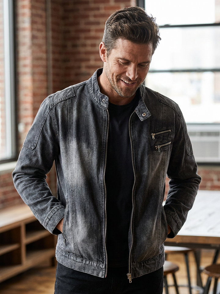 Herren Jacke mit Reißverschluss und Tasche