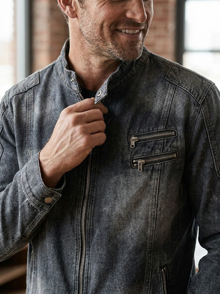 Herren Jacke mit Reißverschluss und Tasche