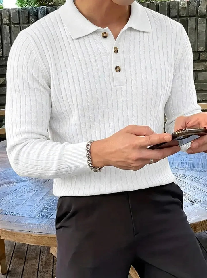 Brit & Boho™️ | Geripptes Strickpullover-Shirt