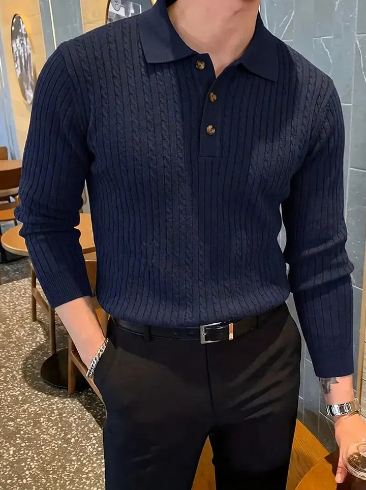 Brit & Boho™️ | Geripptes Strickpullover-Shirt