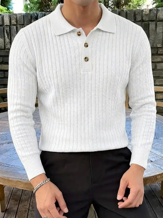 Brit & Boho™️ | Geripptes Strickpullover-Shirt