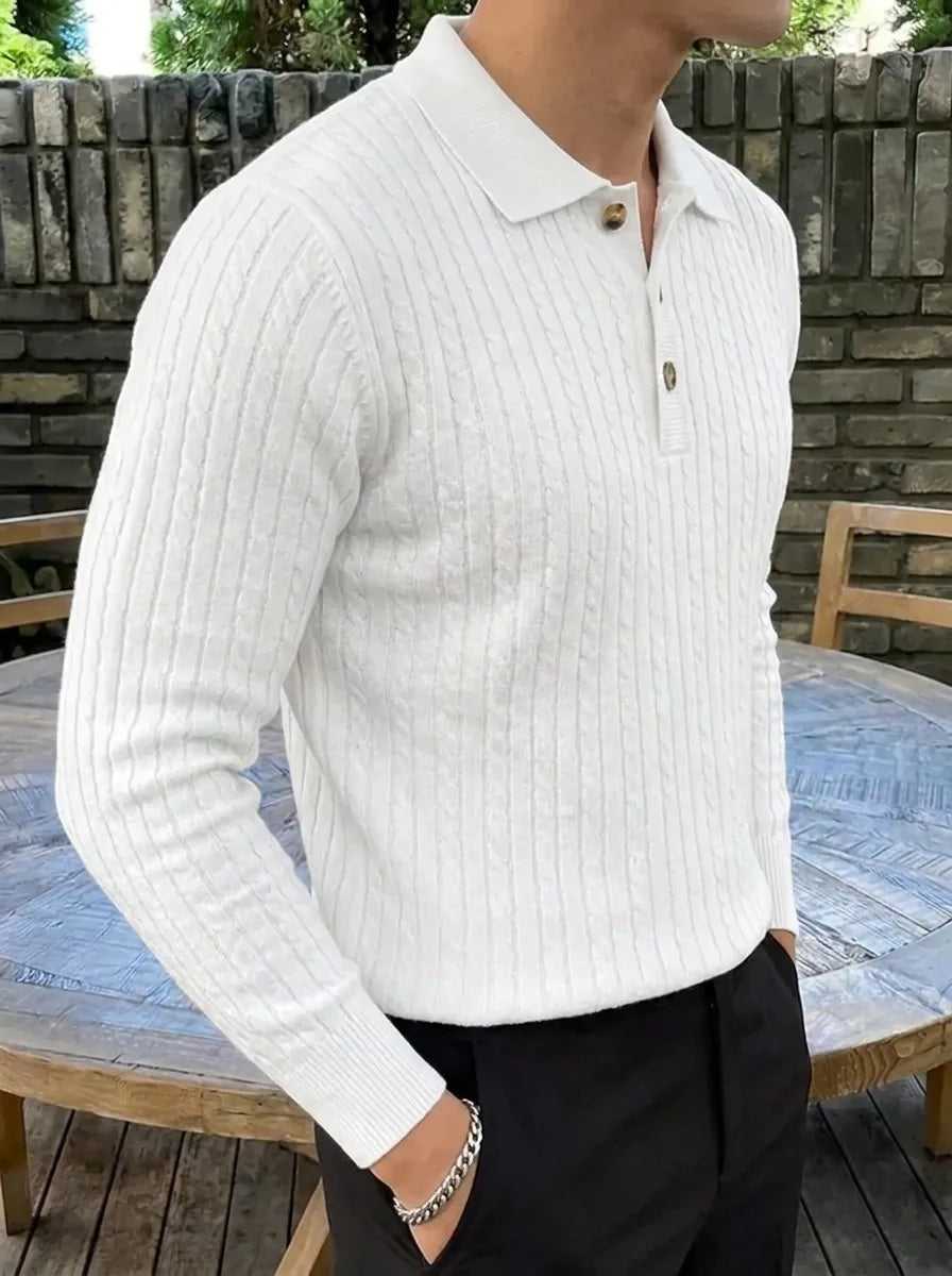 Brit & Boho™️ | Geripptes Strickpullover-Shirt