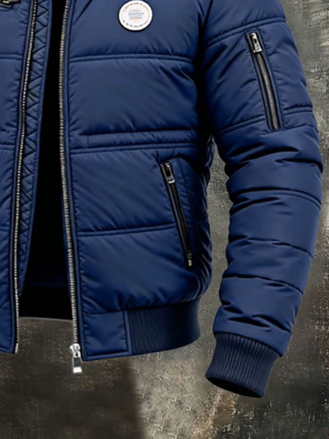 Herren Vintage Isolierte Outdoor-Jacke - Warm und Gepolstert