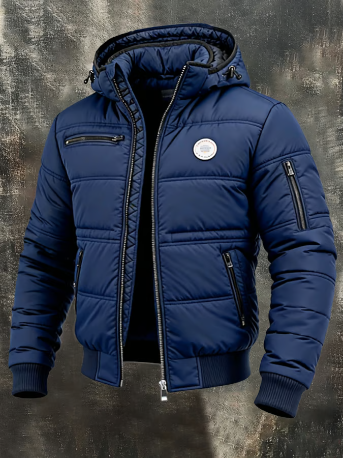 Herren Vintage Isolierte Outdoor-Jacke - Warm und Gepolstert