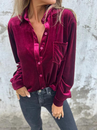 Isabella - Bluse Aus Samt