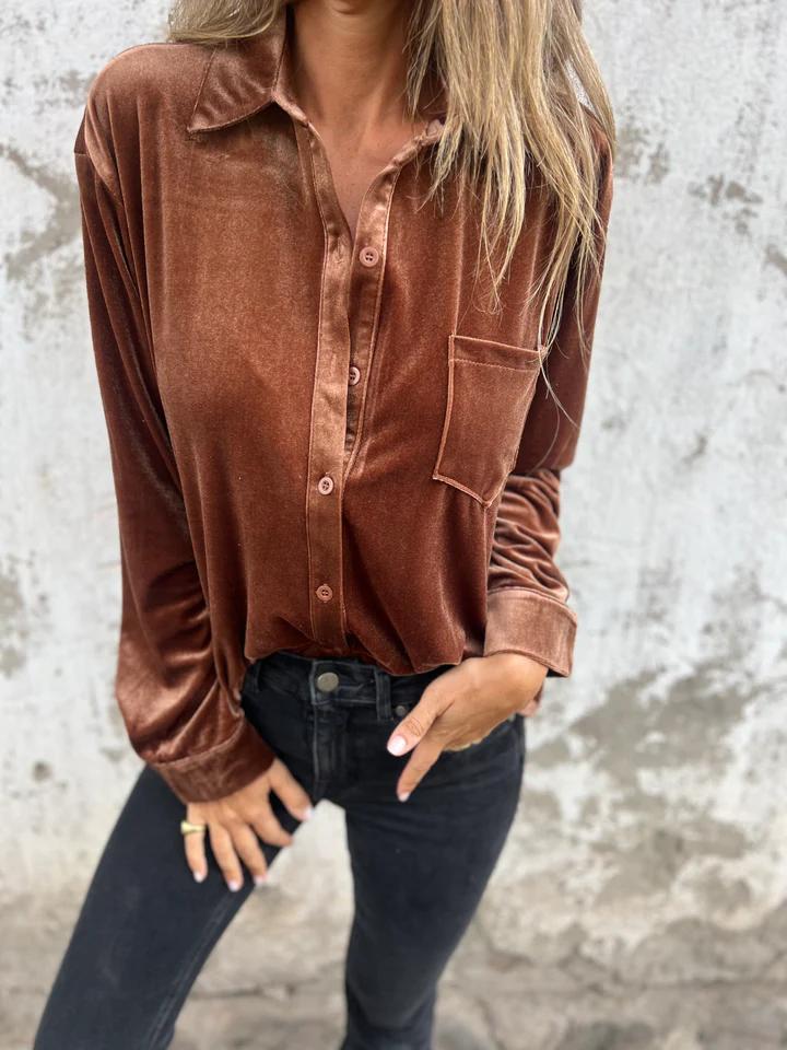 Isabella - Bluse Aus Samt