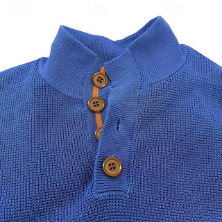 Sebastian | Herren Langarmpullover mit Knöpfen
