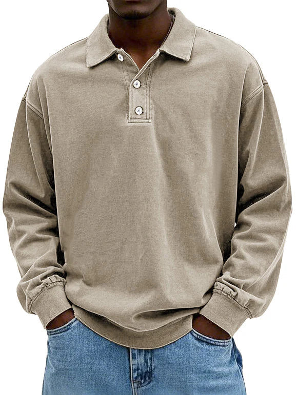 William™ - Vintage Langarm-Polo