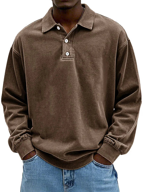 William™ - Vintage Langarm-Polo
